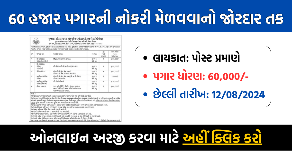 GSTES Recruitment 2024